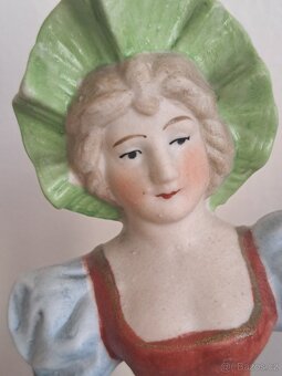 Starožitné porcelánové párové sošky - 4