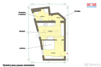 Pronájem bytu 1+1, 29 m², Mariánské Lázně, ul. Žižkova - 4