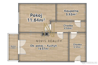Nájem, byt 2kk, 46 m², zahrada 68 m², Habrová, Blovice - 4