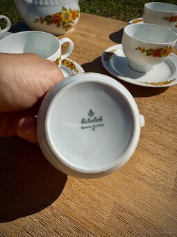 Retro kávová souprava Eschenbach Bavaria – květinový dekor - 4