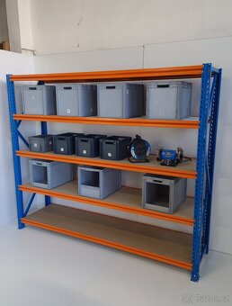 Prodám regály a regálové doplňky. Průmyslové policové regáli - 4