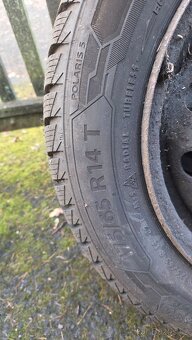 Prodám 4 kola R14 na plechových discích. - 4