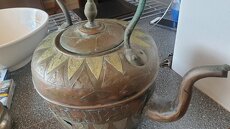 Stará Velká konvice bronz nebo měď - 4