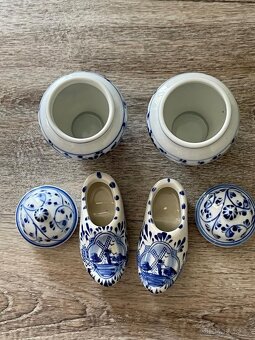 Holandský porcelán(dřeváky,dózičky - 4