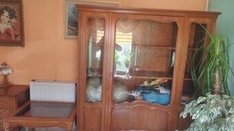 Prosklená knihovna z pozůstalosti – masivní dřevo - 4