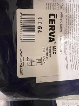 CERVA MAX NEO pracovní kalhoty do pasu modrá/černá 64 - 4