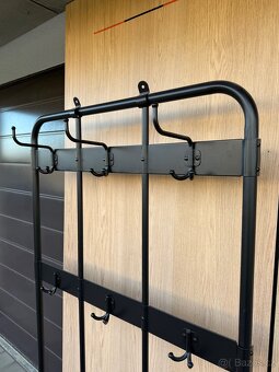 IKEA věšák a lavice s úložným prostorem na boty, černá. - 4