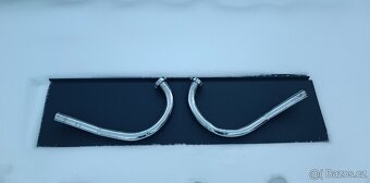 Jawa 350/354/360 Kolena Výfuku+ Matice Jawa Speciál Chrom - 4