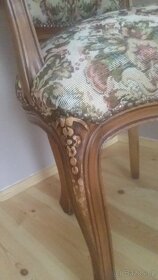 Starožitná dřevěná stylová židle,židlička,křeslo, křesílko - 4
