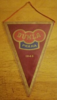 2x historická vlaječka fotbalového klubu DUKLA PRAHA. - 4