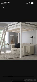 Vyvýšená postel STORA z IKEA, rozměr 140x200 - 4