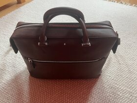 Pánská luxusní hnědá kožená taška MONTBLANC - 4