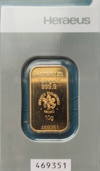 Zlatý slitek Heraeus 10 gramů - 4