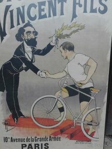 Originální reklamní litografický plakát CYCLES VINCENT FILS - 4
