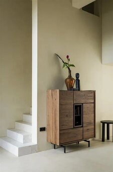 Vyšší dřevěná skříň Halmstad – skandinávský styl - 4