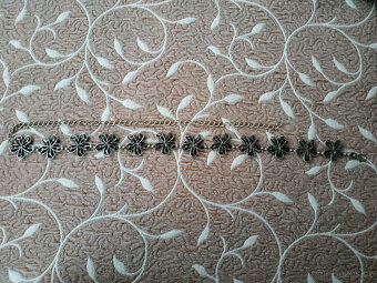 Kovový pásek s květy - nový - 4