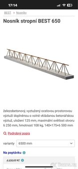 Nosníky a vložky - 4