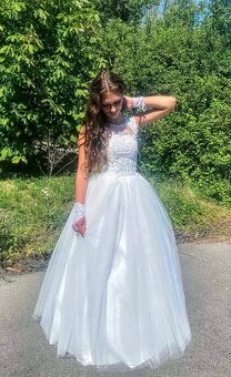 NOVÉ svatební šaty TŘPYTIVÉ - 4