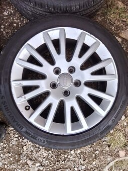 ALU AUDI originál 7,5x17 ET56 + letní 225/45/17 - 4