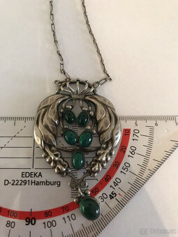 Originální náhrdelník ze stříbra Georg Jensen 826 s číslem 5 - 4