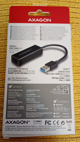Síťová karta/adaptér AXAGON ADE-SR: USB 3.0/RJ-45 - 4
