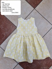 Divci obleceni vel.98/104 trička, saty, mikiny - 4