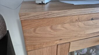 Televizní stolek Dub Masiv - 4