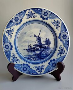 Porcelánový dekorativní talíře Delft - 4