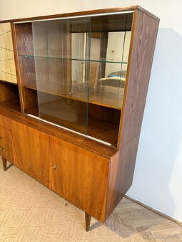 Retro obývací stěna / vitrína z 60. let – původní stav - 4