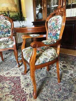 Konferenční a jídelní set 90cm + 2 kžesílka gobelin – JS7.06 - 4