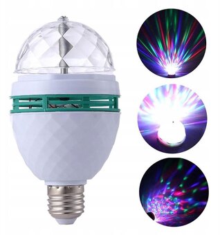 Barevné disco světlo, křišťálové koule - 2 ks - 4