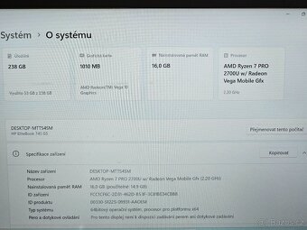 HP EliteBook 745 G5 - Ryzen 7 Pro 2700U, 16GB RAM, SSD - 4