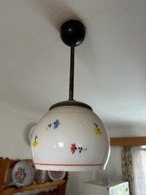 Retro malovaný lustr, osvětlení, světlo - 4