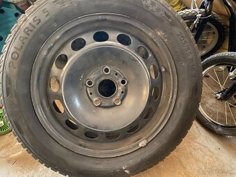 Plechové disky 16” 5x112 a zimní pneu 205/55/R16 - 4