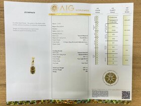 14K přívěšek s diamanty 0,55ct - certifikát AIG - 4