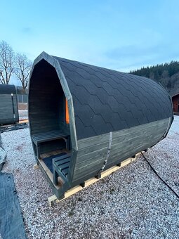 Zahradní sudová sauna 3M s předsíní - 4