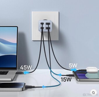 Rychlá nabíječka Baseus GaN6 Pro se 4 porty 65W - 4