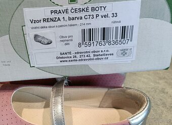 Prodám dívčí zdravotní balerínky Santé Renza vel. 33 - 4