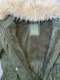 Zelená parka vel.152 +čepice zdarma - 4