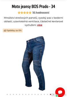 Moto jeansy BOS Prado - 34 - 4