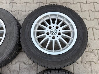 4x al kola 5x120 16 + pneu zimní 215/65 R16C - 4