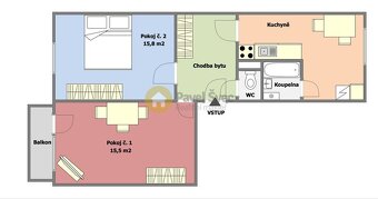 Pronájem bytu 2+1, 62 m2, lodžie, sklep, ul. Bezděkovská, St - 4
