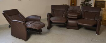 Kožená sedací souprava 3+1, elektrické polohování. TOP - 4