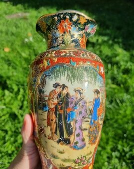 Velmi krásná stará činska porcelánová váza, ručně malovaná - 4