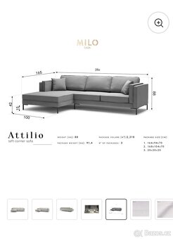 Rohová pohovka Bonami: Milo Casa Attilio - 4