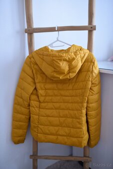 Hořčicová dámská podzimní bunda - 4