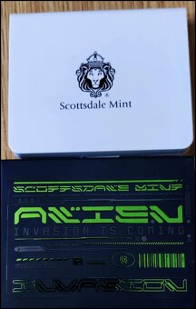 Stříbrná mince - 1oz ALIEN 2023 PROOF Rhodium - 4