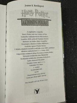 Harry Potter – vzácná 1. vydání + komplet 4 knihy - 4