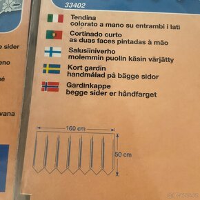 Nové- 7x malá záclonka z Lidlu- 160 x 50cm-cena za vše - 4