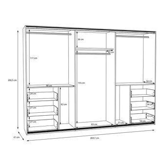 Šatní skřín Winns bílá  200cm Nová - 4
